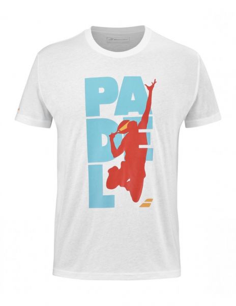 Herren Tennis-T-Shirt Babolat Padel Cotton Tee Men - white