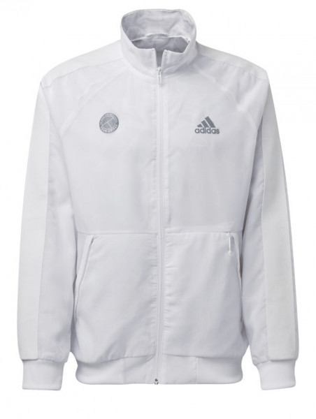 Meeste dressipluus Adidas Tennis Uniforia Jacket M - white/reflective silver/dash grey