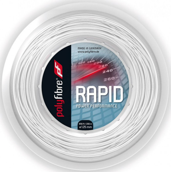 Tenisa stīgas Polyfibre Rapid (200 m) - white