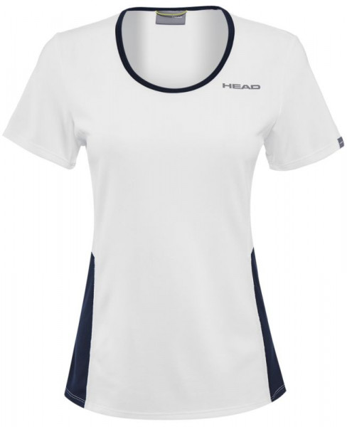 Marškinėliai moterims Head Club Tech T-Shirt W - white/dark blue