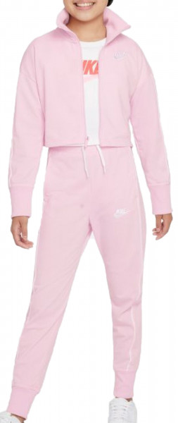  Nike Sportswear High-Waisted Tracksuit G - pink foam/white/white