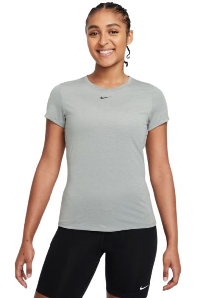 Дамска тениска Nike One Dri-Fit SS Slim Top W - particle grey/heather/black