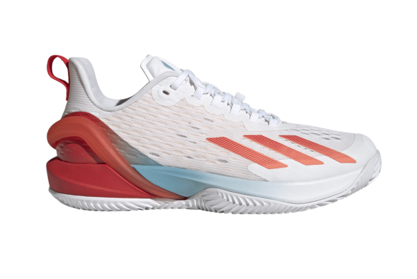 Damskie buty tenisowe Adidas Adizero Cybersonic W Clay - cloud white/coral fusion/better scarlet
