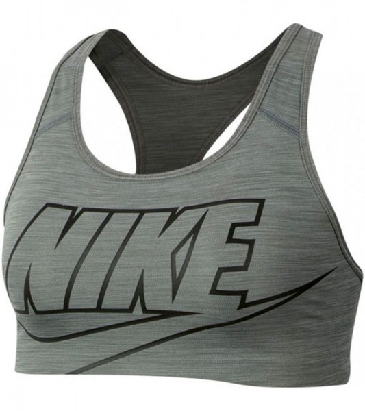 Topp Nike Swoosh Futura Bra W - smoke grey/heather/black