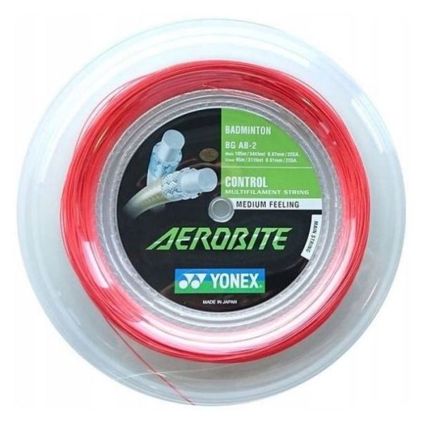 Badmintonový výplet Yonex Aerobite (200 m) - white/red