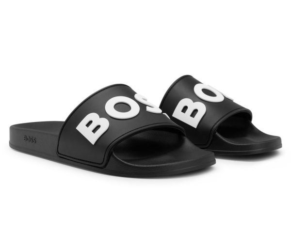 Flip-flop šľapky Klapki BOSS Slides with Raised Contrast Logo - black # 42