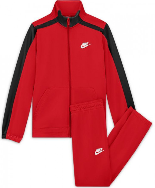 Sportinis kostiumas jaunimui Nike Swoosh Poly Tracksuit U - university red/black/white