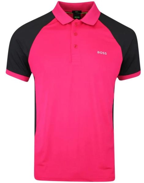 Pánské tenisové polo tričko BOSS Performance-Stretch Slim-Fit Polo Shirt - pink