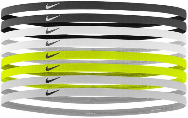 Κορδέλα Nike Skinny Headbands 8PK - black/black/white