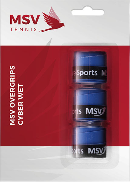 Owijki tenisowe MSV Cyber Wet Overgrip blue 3P