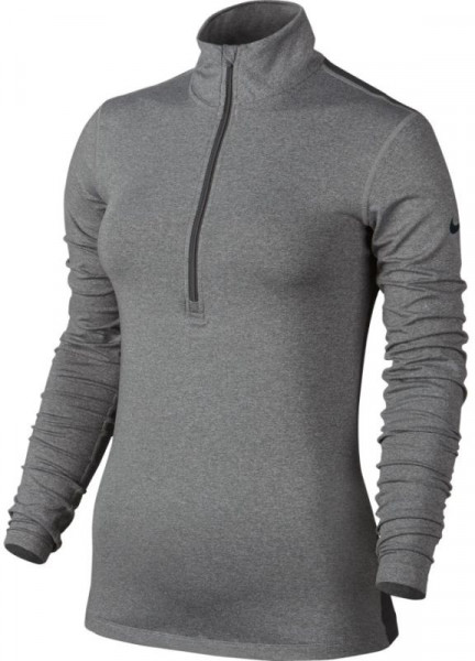  Nike Warm Top LS HZ - dark grey heather/dark grey/black