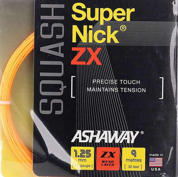 Skvoša stīgas Ashaway SuperNick ZX (9 m) - orange