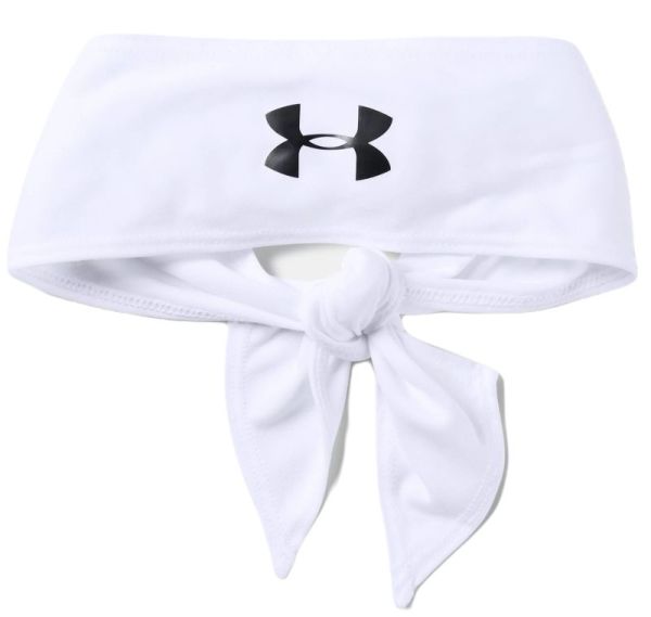 Bandana tenisowa Under Armour Adult UA Armour Tie Headband - white/black