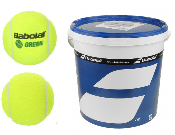 Junioren-Tennisbälle Babolat Green Bucket 72B