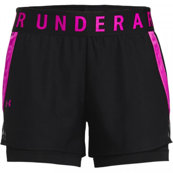 Shorts de tenis para mujer Under Armour Play Up 2in1 Shorts - black/pink