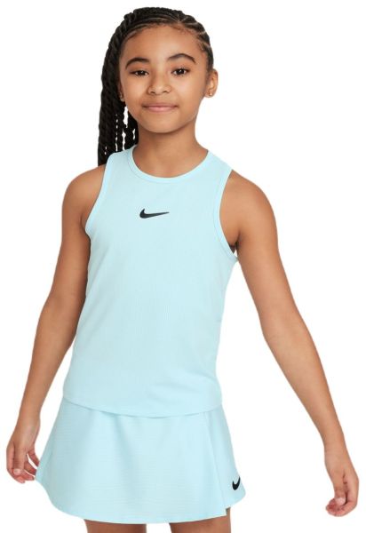 Marškinėliai mergaitėms Nike Girls Court Dri-Fit Victory Tank - glacier blue/glacier blue/black