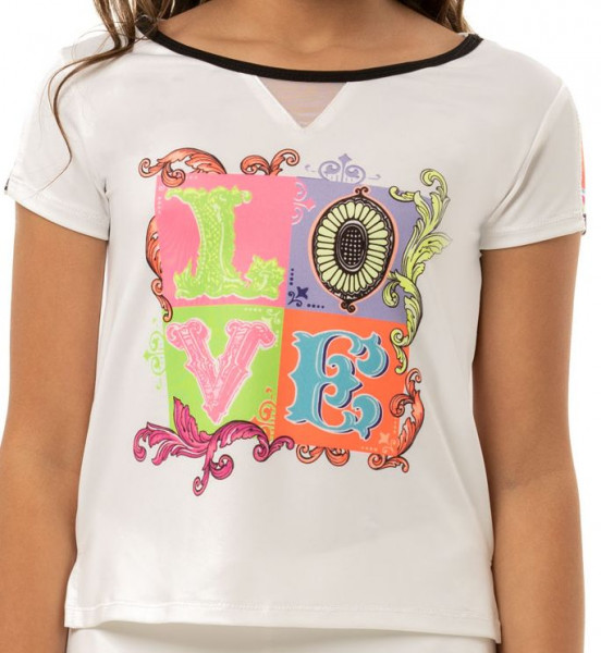 Camiseta para niña Lucky in Love Girls Rockin Rococo Lucky Lane Tee - white