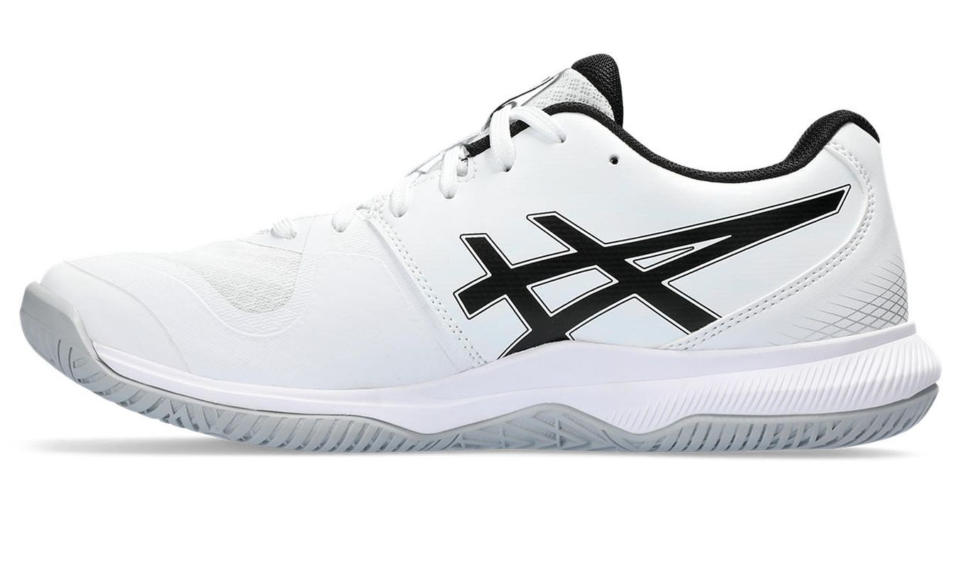 Herrenschuhe fur Badminton und Squash Asics Gel Tactic 12 white black Tennis Zone Tennisgeschaft