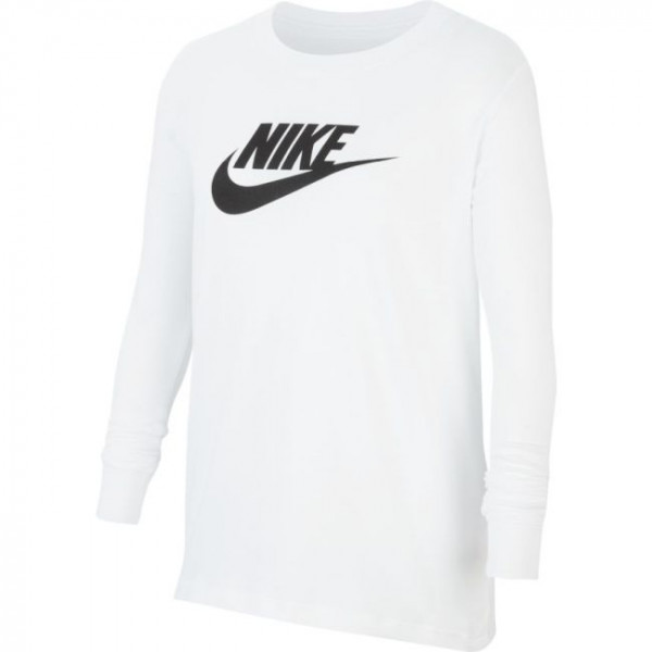 Bluza dziewczęca Nike Sportswear Long Sleeve Tee Basic Futura G - white/black