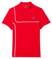 Men's Polo T-shirt Lacoste Sport Tennis Piped Technical Piqué Polo - red