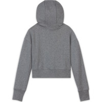 Dječji sportski pulover Nike Sportswear FT Crop Hoodie G - carbon heather/white Dječji sportski pulover Nike Sportswear FT Crop Hoodie G - carbon heather/white