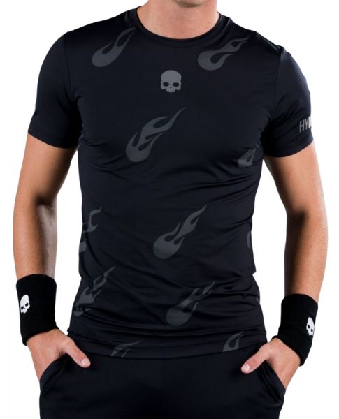 Teniso marškinėliai vyrams Hydrogen Flames Tech Tee Man - black