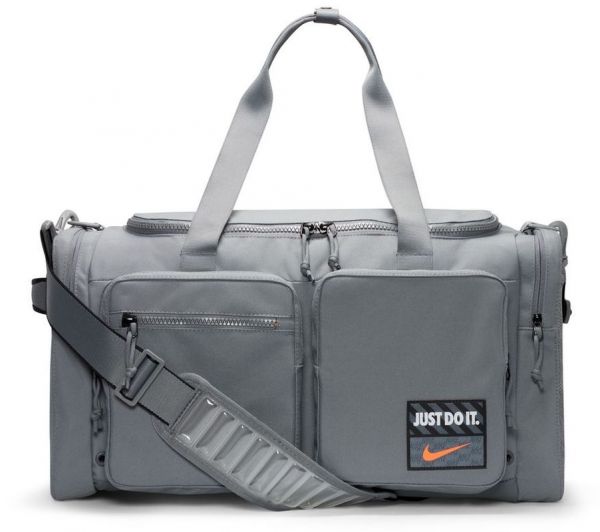 Športová taška Nike Utility Power Training Medium Duffel Bag - smoke grey/black/total orange