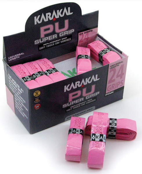 Skvoša gripi Karakal PU Super Grip (1 szt.) - pink