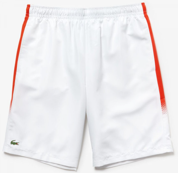  Lacoste Men's Lacoste SPORT Shaded Stripe Side Paneled Tennis Shorts - white/red