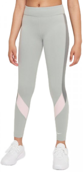  Nike Dri-Fit One Legging G - light smoke grey/pink foam/smoke grey/white