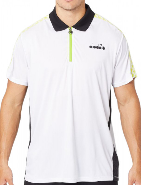 Мъжка тениска с якичка Diadora SS Polo Challenge - white/black