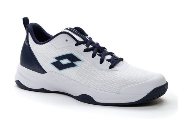 Męskie buty tenisowe Lotto Mirage 600 ALR - all white/navy blue