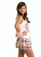 Marškinėliai mergaitėms Lucky in Love Girls Rockin Rococo Rockin' Heart Tie Back Tank - white Marškinėliai mergaitėms Lucky in Love Girls Rockin Rococo Rockin' Heart Tie Back Tank - white