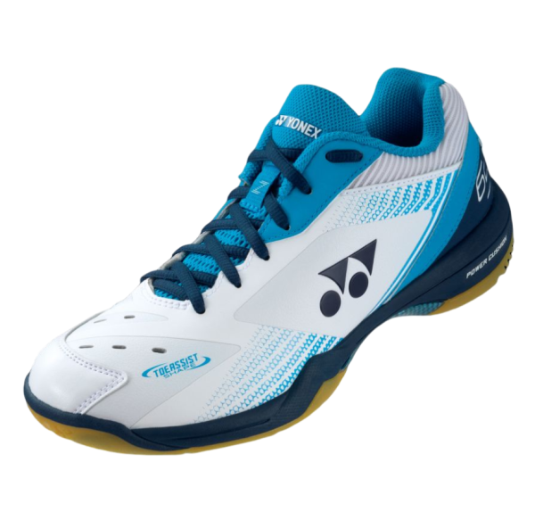 Chaussures de badminton/squash pour hommes Yonex Power Cushion 65 Z - white/ocean blue