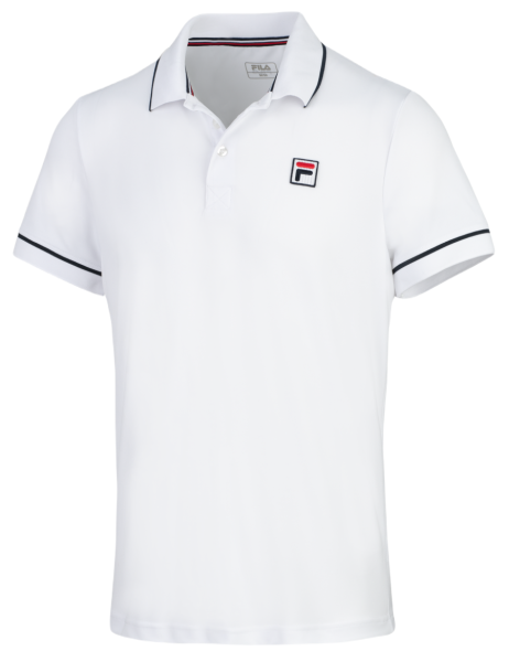 Herren Tennispoloshirt Fila Polo New Court - white