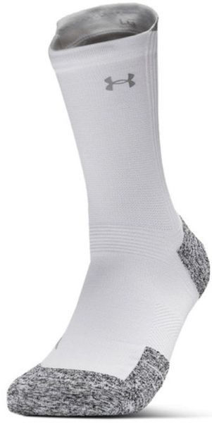 Tennisesokid  Under Armour Unisex ArmourDry™ Run Cushion Mid-Crew Socks 1P - white/black