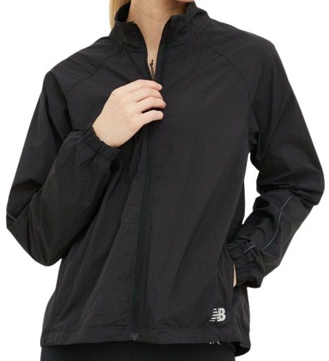 Damen Tennisjacke New Balance Impact Light Pack Jacket - black