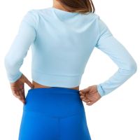 Ženska majica dugih rukava Björn Borg Cross Long Sleeve - crystal blue Ženska majica dugih rukava Björn Borg Cross Long Sleeve - crystal blue