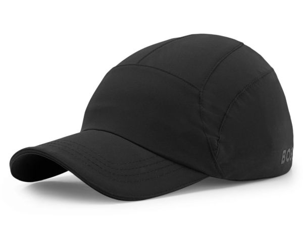 Kapa za tenis BOSS x Matteo Berrettini Nylon Cap With Rear Logo And Signature Stripe - black