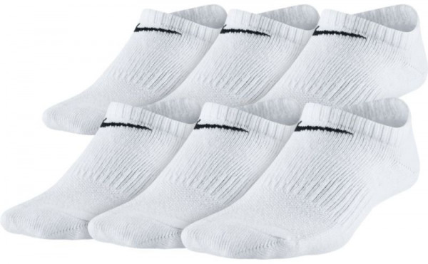  Nike Everyday Kids' No Show Socks - 6 par/white/black