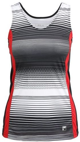 Dámský tenisový top Fila Top Taria - black/white stripe