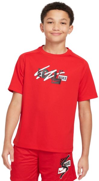 T-shirt pour garçons Nike Kids Multi Dri-Fit Top - Rouge