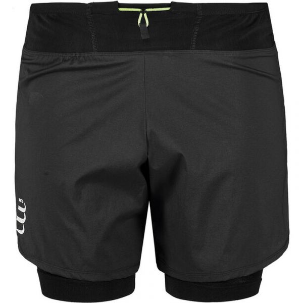 Pantaloni scurți tenis bărbați Compressport Trial 2-in-1 Short - black