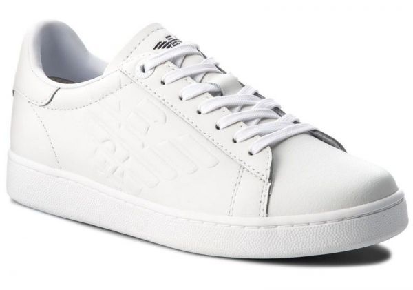 Ανδρικά sneakers EA7 Unisex Leather Sneaker - white