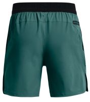 Pantaloni scurți tenis bărbați Under Armour Men's UA Armor Print Peak Woven Shorts - coastal teal/black Pantaloni scurți tenis bărbați Under Armour Men's UA Armor Print Peak Woven Shorts - coastal teal/black