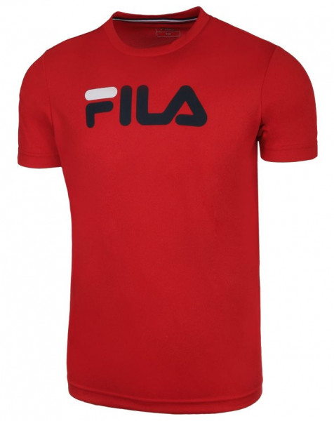 Тениска за момчета Fila T-Shirt Logo Kids - fila red