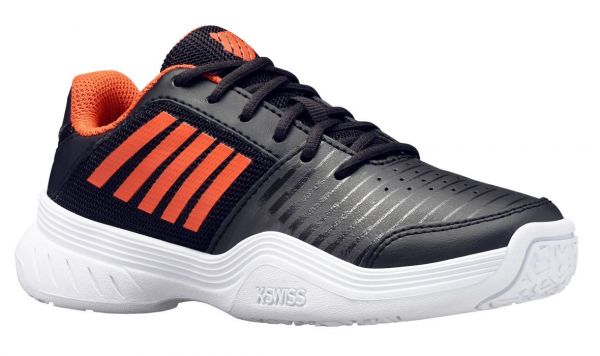 Junior shoes K-Swiss Court Express Omni - jet black/spicy orange/white