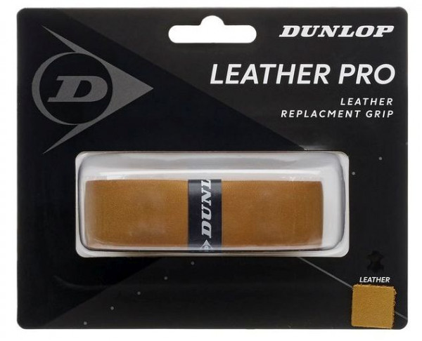 Owijki tenisowe bazowe Dunlop Leather Pro 1P - brown