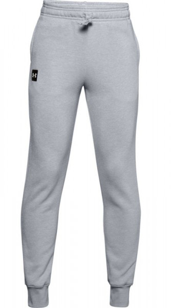 Панталон за момчета Under Armour Boys UA Rival Fleece Joggers - mod gray light heather/onyx white