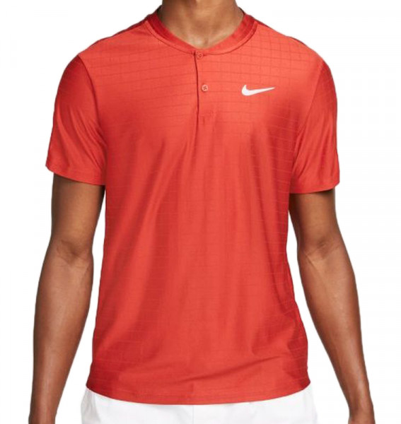 Men's Polo T-shirt Nike Court Dri-Fit Advantage Polo M - cinnabar/cinnabar/white